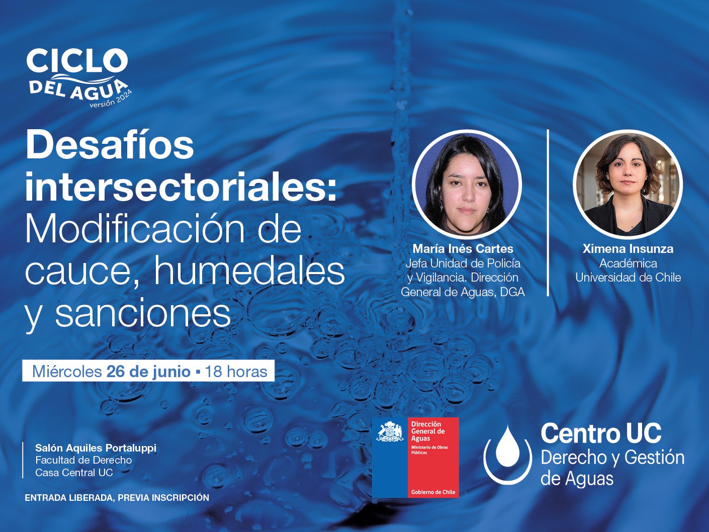 Ciclo del agua: Desafíos intersectoriales: Modificación de cauce, humedales y sanciones